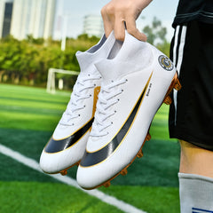 Boy's High Top Non Slip AG Football Cleat Professional Outdoor Soccer Shoe