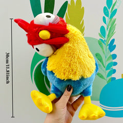 Adorable Rooster Plush Toy with Overalls for Kids