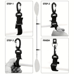 SAMSFX 6pcs Fishing Rod Holding Belts Boat Fishing Straps Clips
