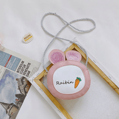 Children's Rabbit Carrot Shoulder Bag Mini Round Crossbody Bag