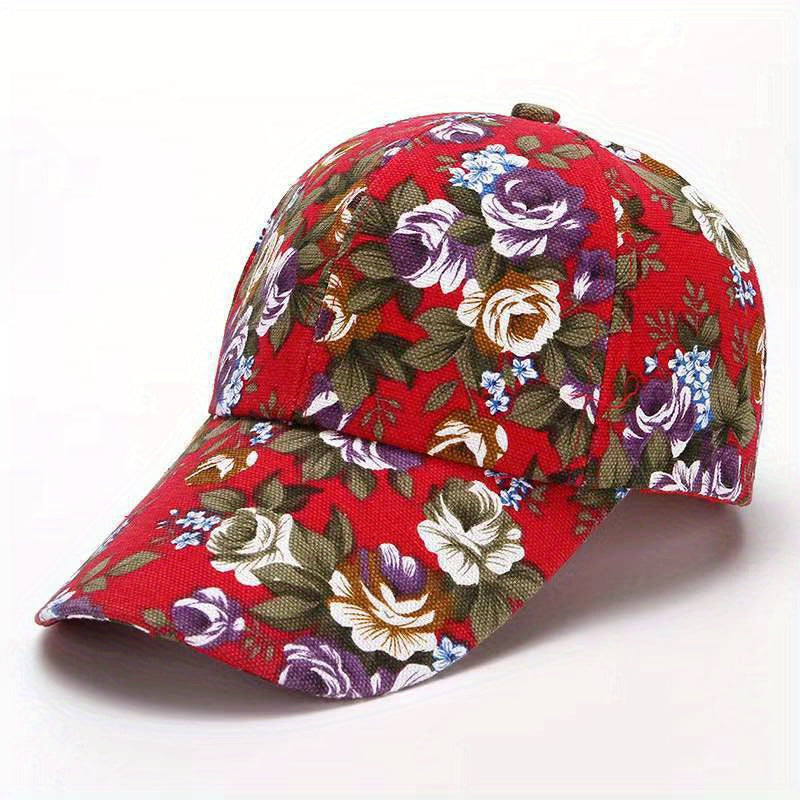 Peony Flower Cloth Adjustable Baseball Cap Hat