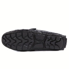 Men's Metallic Decor Loafer Shoes Non slip Moccasin