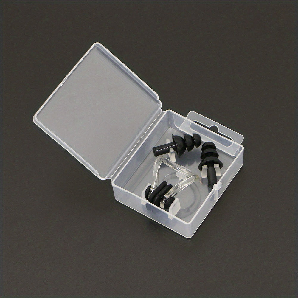 Swim Safely Earplugs & Nose Clip Set with Box
