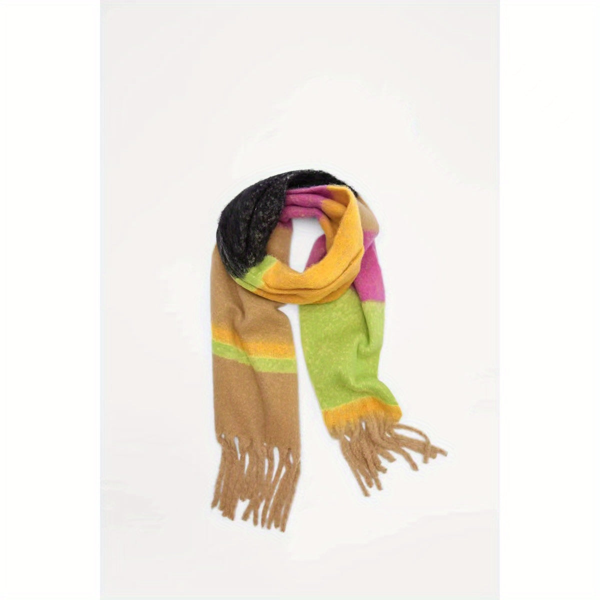 Soft Tassel Scarf Warm Shawl for Autumn & Winter
