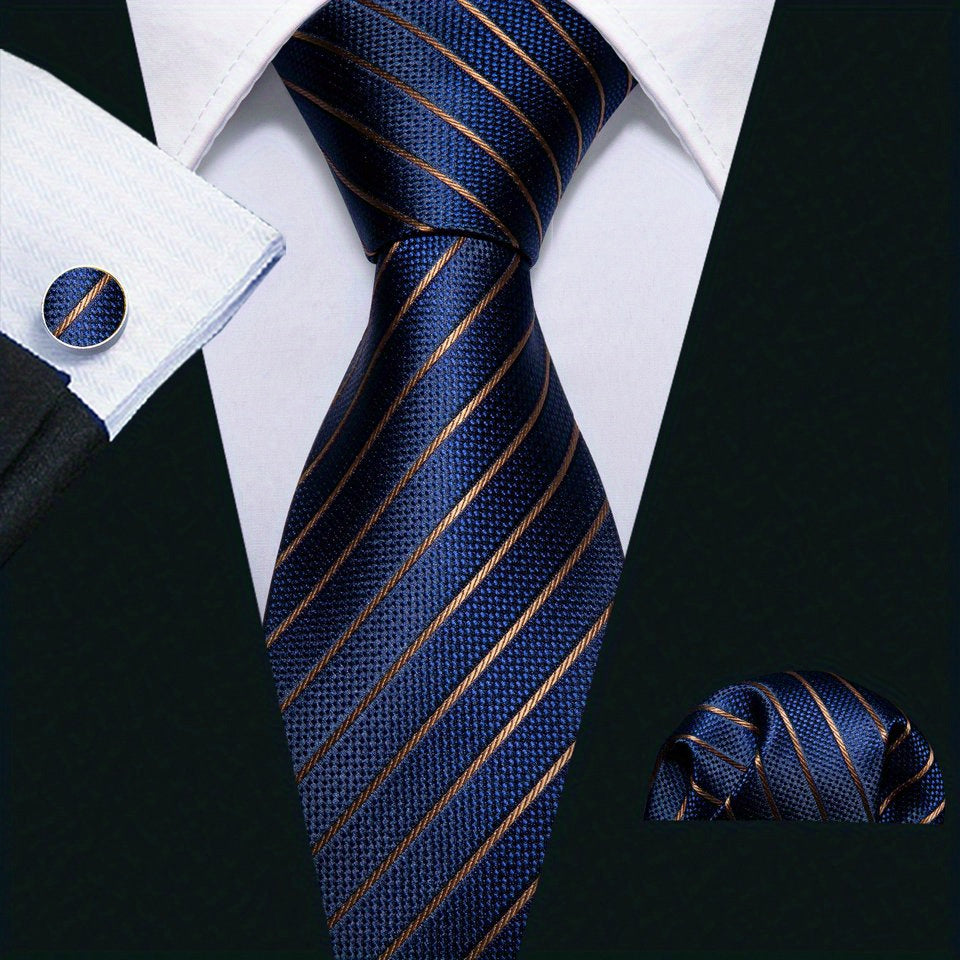 Barry Wang Men's Silk Ties Set Striped Neckties