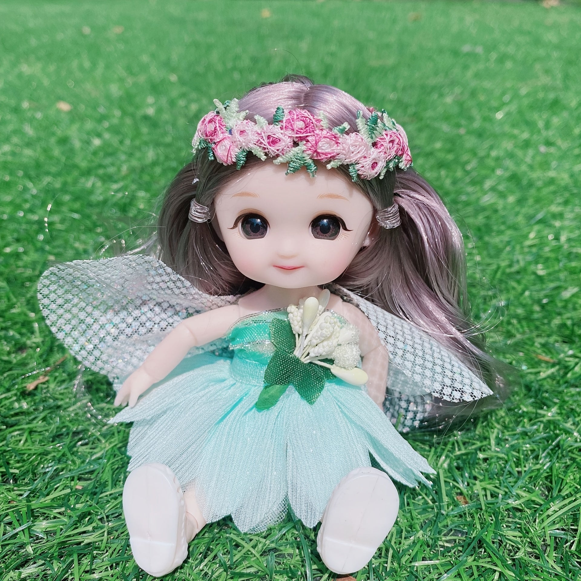 Flower Fairy Doll Wings BJD Doll Little Princess Toy Doll Hand Gift