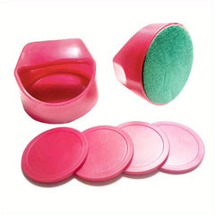 Air Hockey Pushers & Pucks Replacement Accessories 2 Red Pushers 4 Pucks