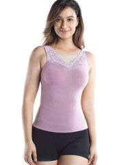 Contrast Mesh Shaping Tank Tops for Women