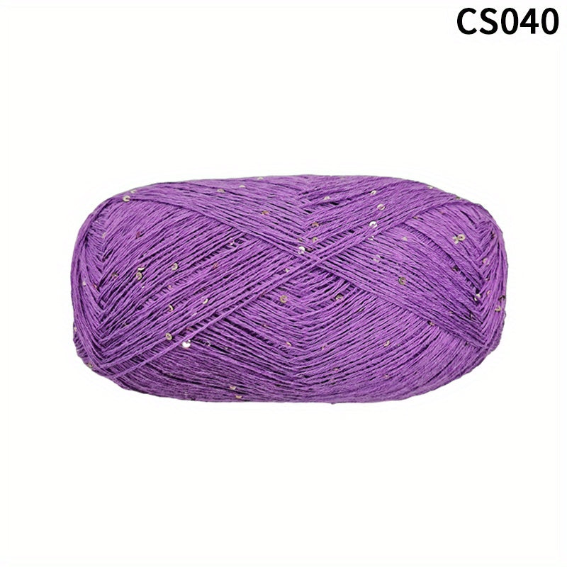 Sequin Yarn Worsted for DIY Arts & Crafts, Party Supplies