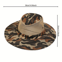 Summer Men's Bucket Hat Large Brim Camouflage Sun Hat