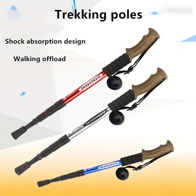 Aluminum Telescoping Trekking Pole 25.6-53 inches Hiking Mountaineer