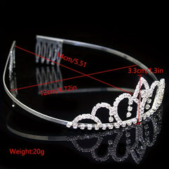 Rhinestone Queen Crown Tiara Headdress Bridal Wedding