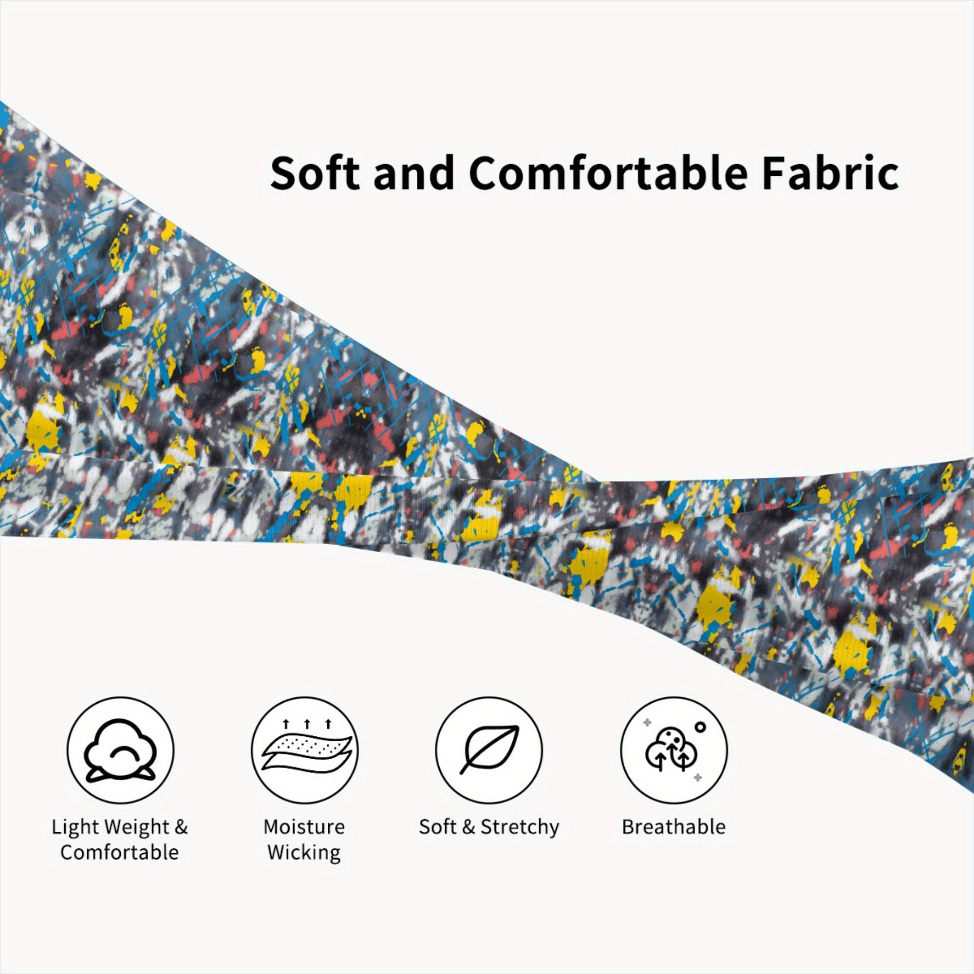 Tie Dye Headband Yellow Red Sports Casual Halloween Campus Events