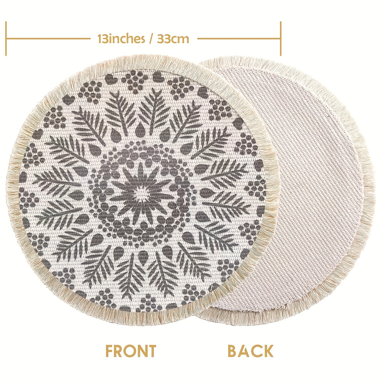 Boho Tassel Coasters Absorbent Cup Coasters For Home Decor