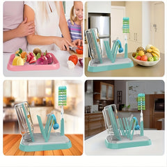 Baby Bottle Dryer with Drainer and Holder, Countertop Drying Rack