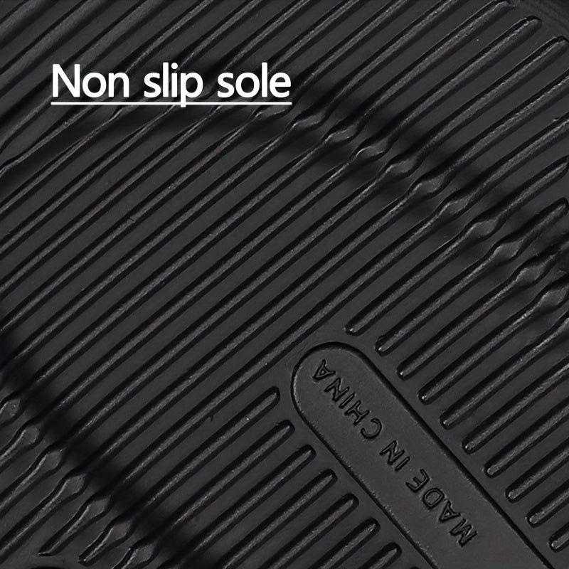 Men's Smile Print Slides Non Slip Slippers