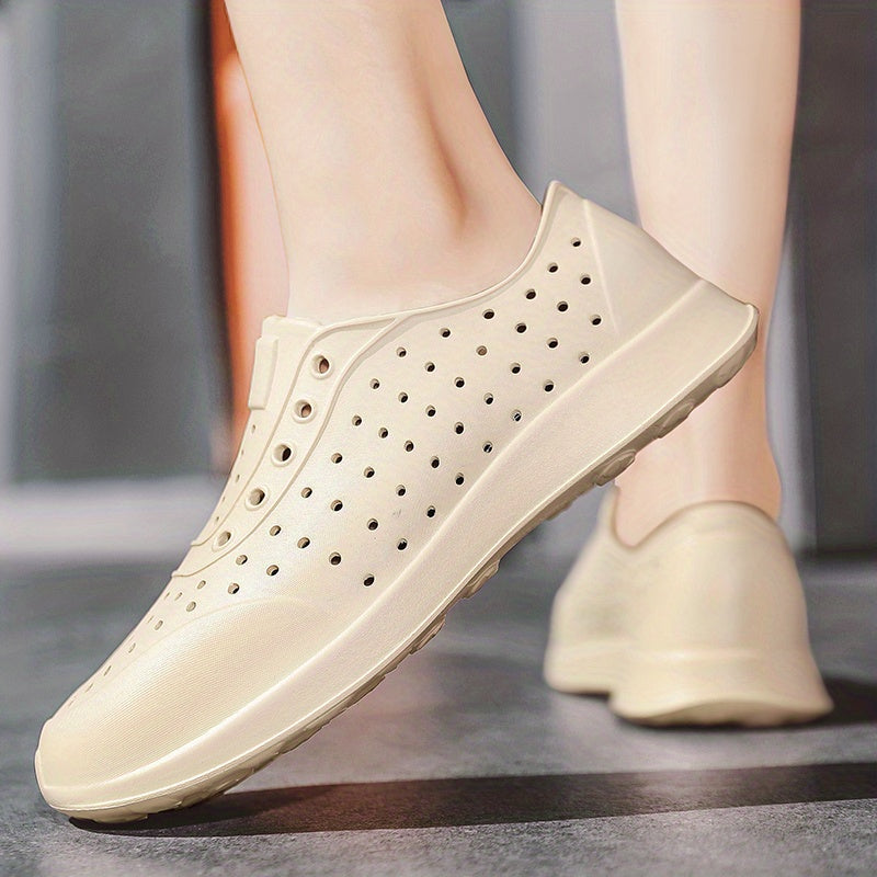 Women's Hollow Out Flat Sandals Slip On Low Top Casual Beach Sandals