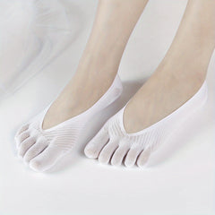 Breathable Five Toe Socks for Women - Non-slip Athletic Running Stockings