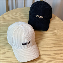 Embroidered Letter Warm Baseball Cap Casual Women Men Sun Hat Autumn & Winter