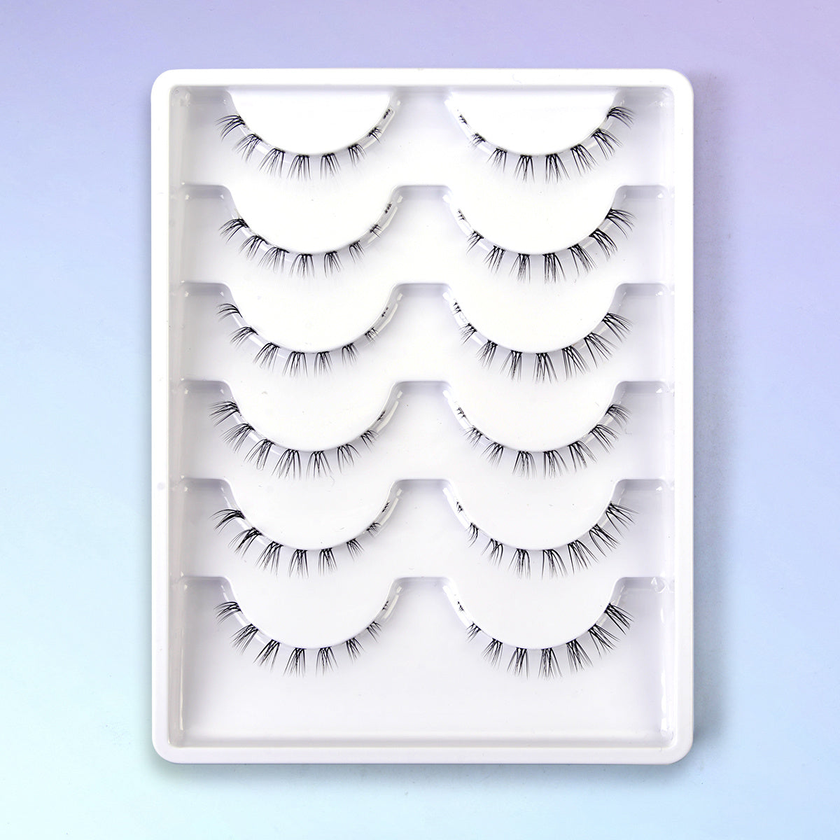 6 Pairs Bottom Lashes 3D Clear Band Natural Look Lower Eyelashes Wispy Kit