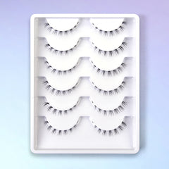 6 Pairs Bottom Lashes 3D Clear Band Natural Look Lower Eyelashes Wispy Kit