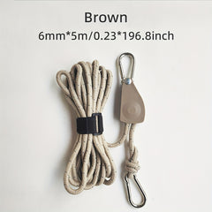 6mm Diameter 5m Long Pulley Adjust Wind Rope for Tent & Canopy
