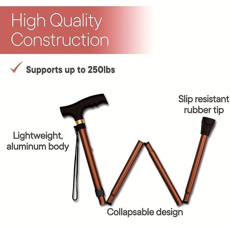 4-Section Aluminum Climbing Stick with Storage Bag for Outdoor Camping & Hiking