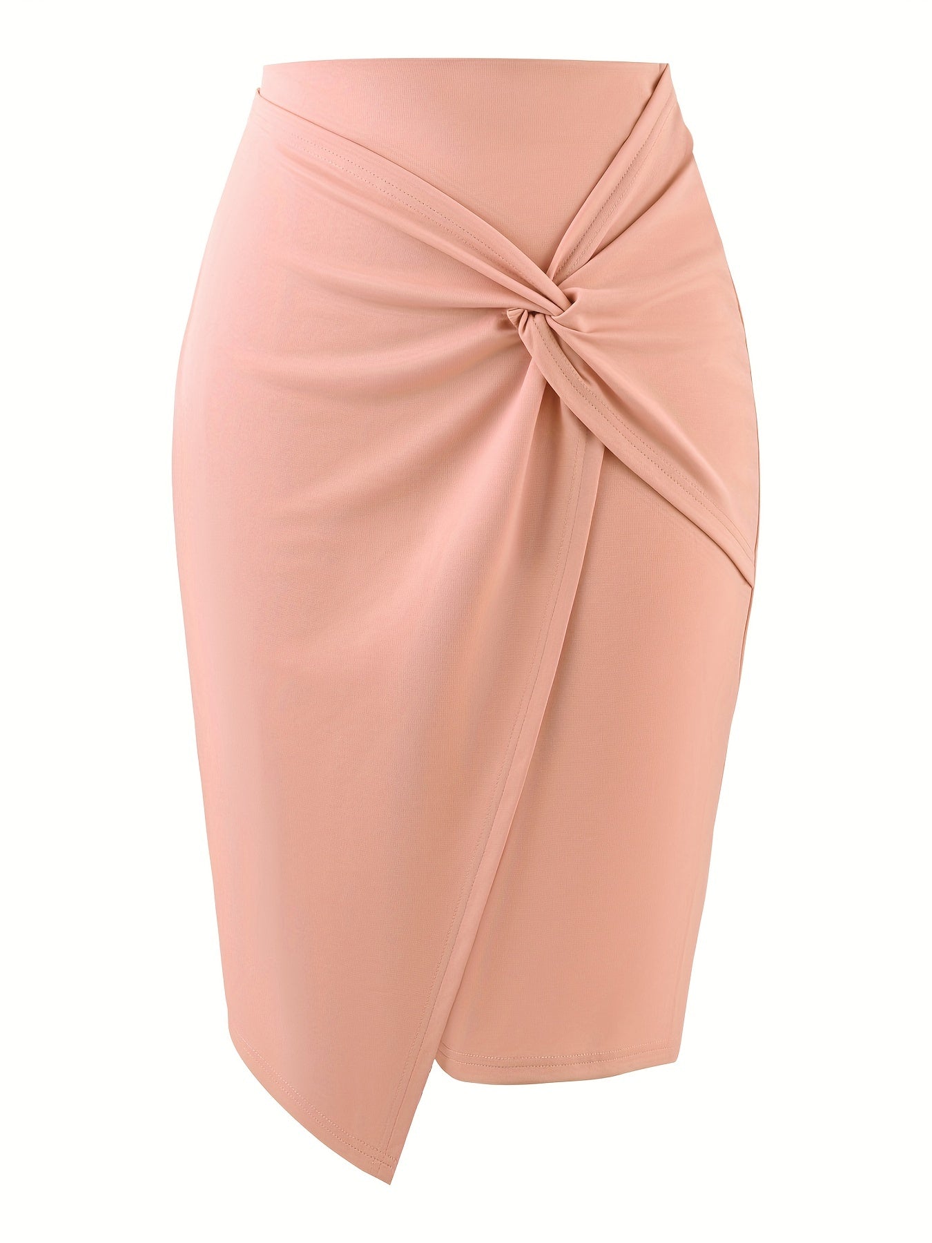High Waist Pencil Skirt Stretchy Work Business Solid