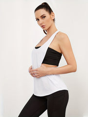 Solid Sports Fitness Running Tank Top Sleeveless Shirts