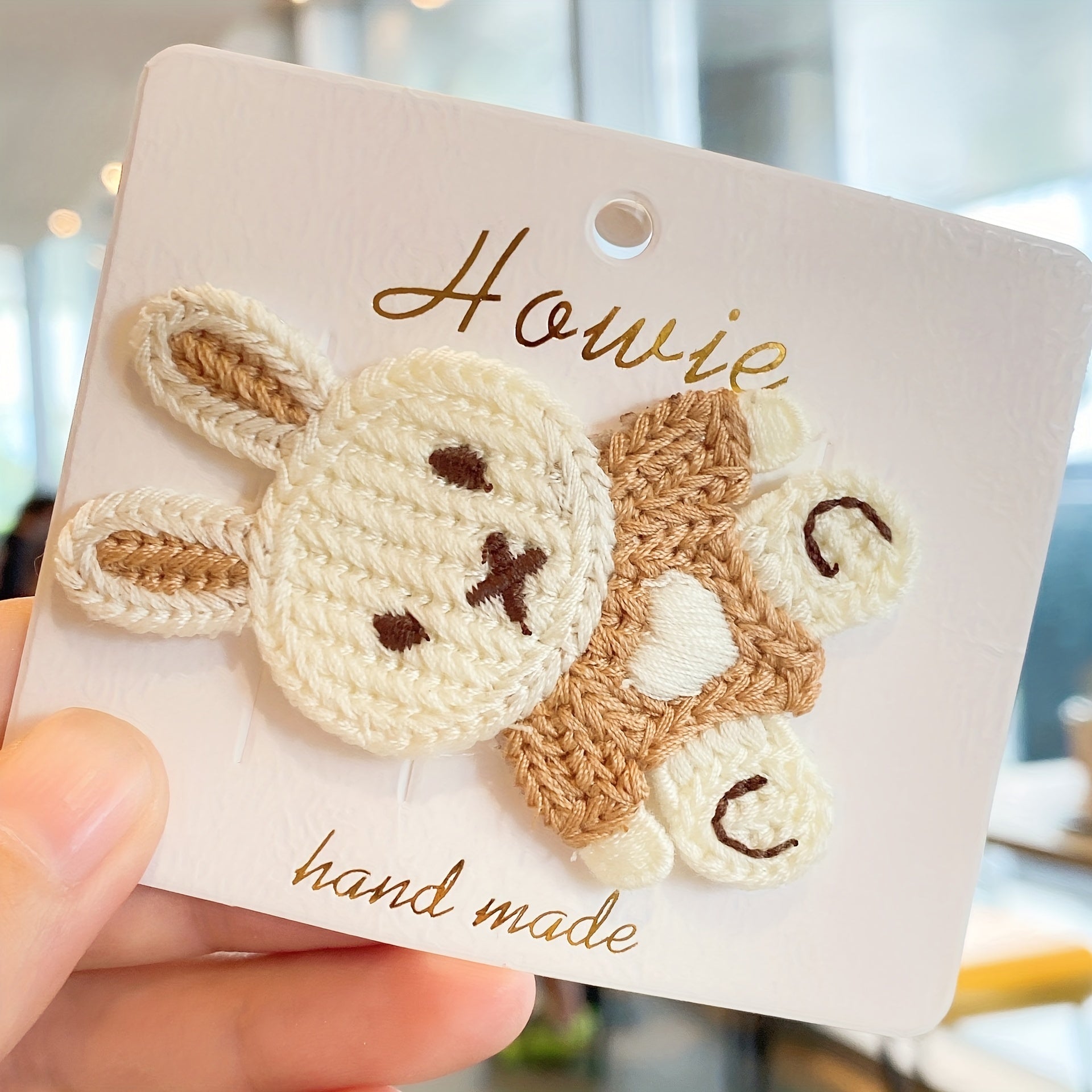 Knitting Bear Hairpin Soft Bunny Bangs Clip Hairpin Hair Accessories
