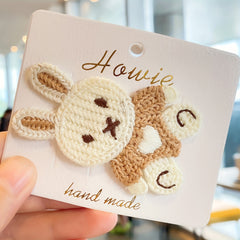 Knitting Bear Hairpin Soft Bunny Bangs Clip Hairpin Hair Accessories