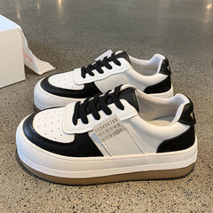Women's Thick Sole Lace-up Casual Sneakers
