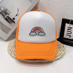 Candy Rainbow Baseball Cap Patch Trucker Hat for Women