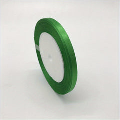 25yd Green Silk Satin Ribbon Bow Craft Wedding Decoration DIY Christmas