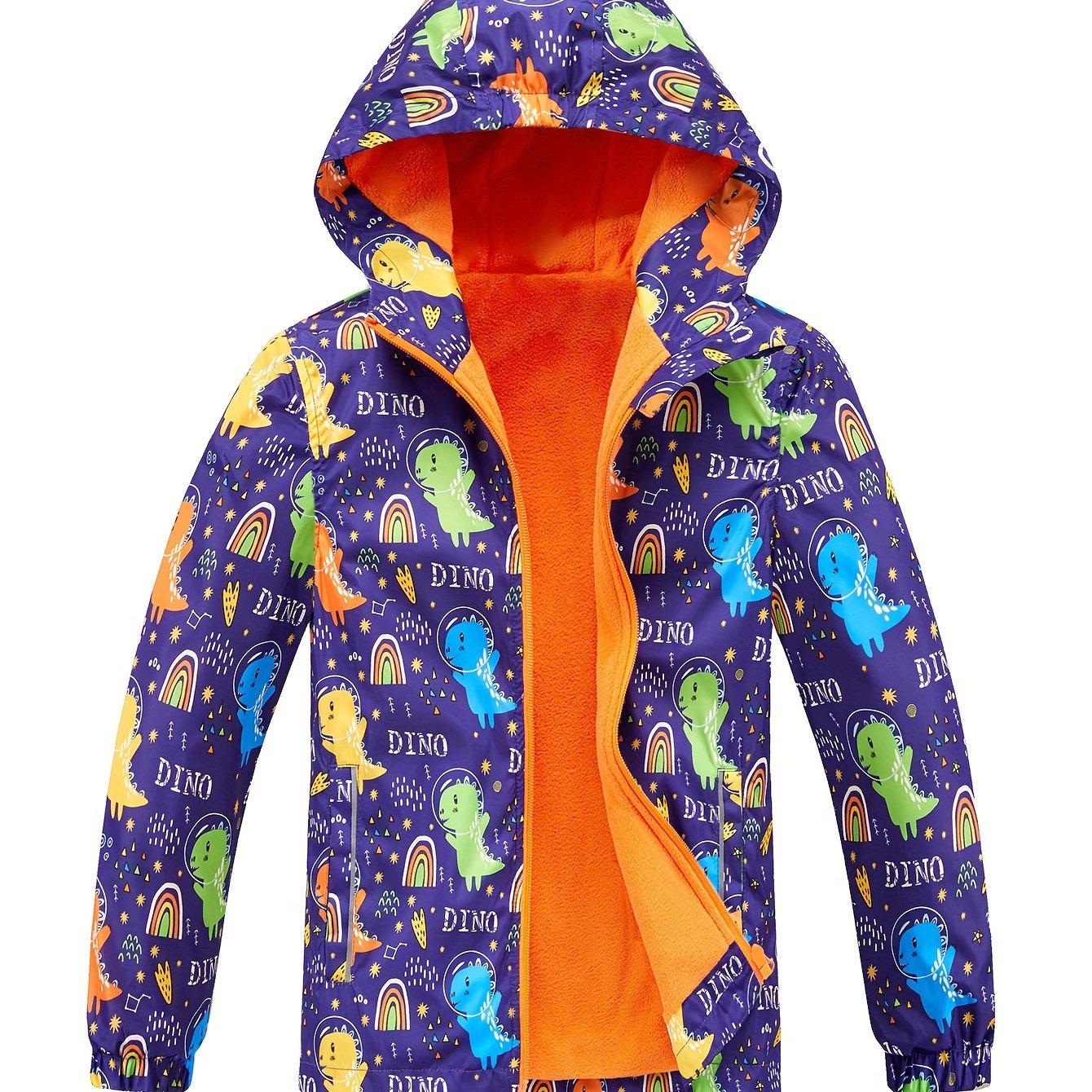 Girls Tie Dye Zip Up Hooded Jacket, Waterproof, Spring/Fall Outdoor Sports