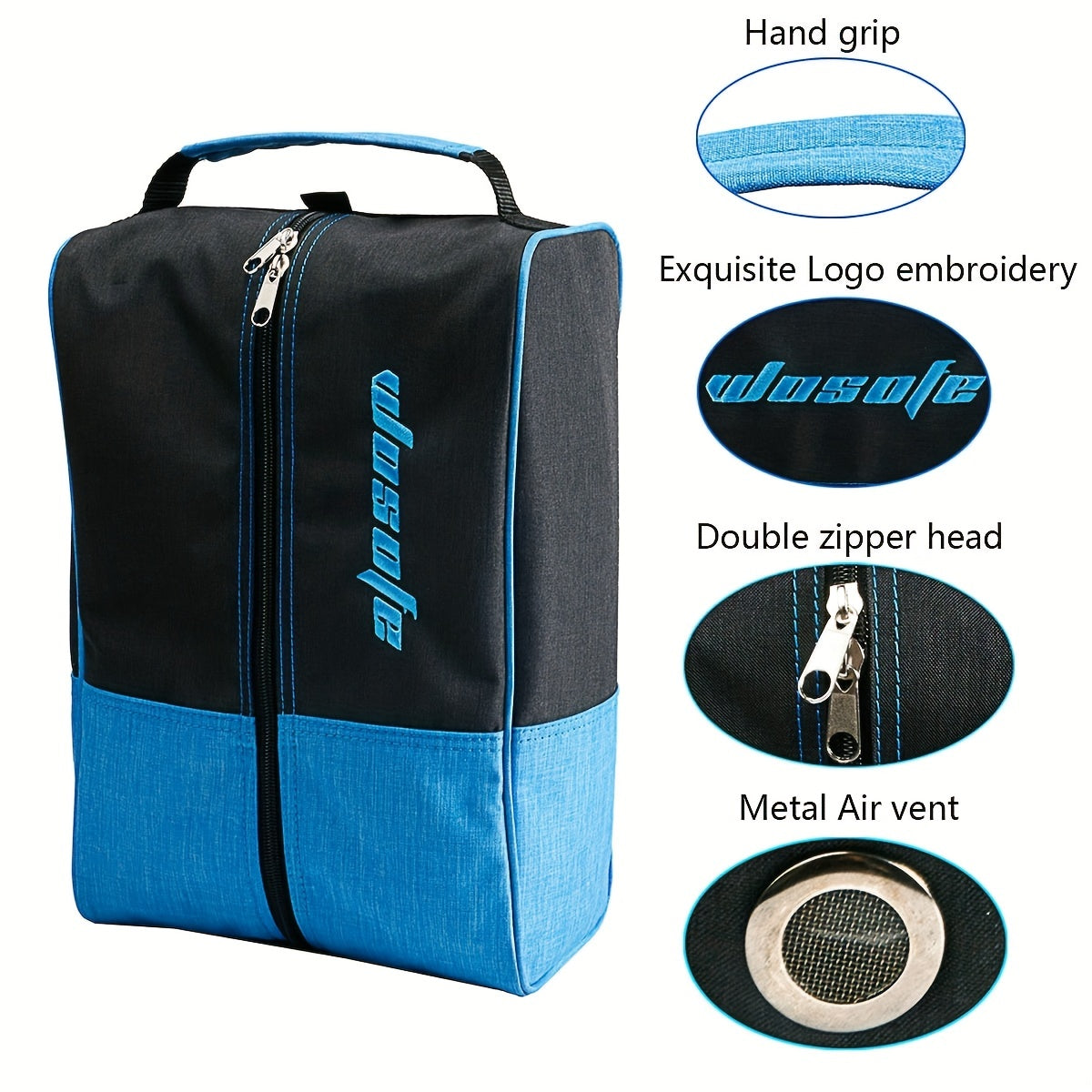 Wosofe Portable Shoe Bag for Golf Shoes Organization