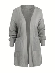 Casual Cardigan Lantern Sleeve Open Front Sweater Cardigan