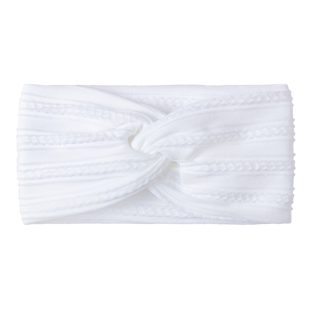 Baby Jacquard Nylon Bow Tie Headband Hair Accessory