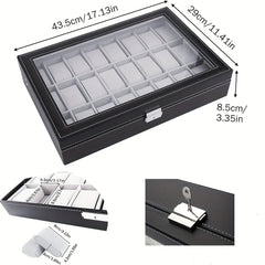 24 bit Watch Storage Box Pu Leather Material Box Jewelry Storage Box
