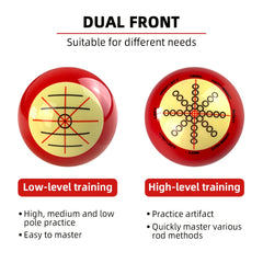 Billiards Cue Ball for Training and Practice with Clear Lines and Dots