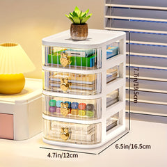 4-Layer Rabbit Storage Box Stationery Storage Multifunctional Desktop Drawer