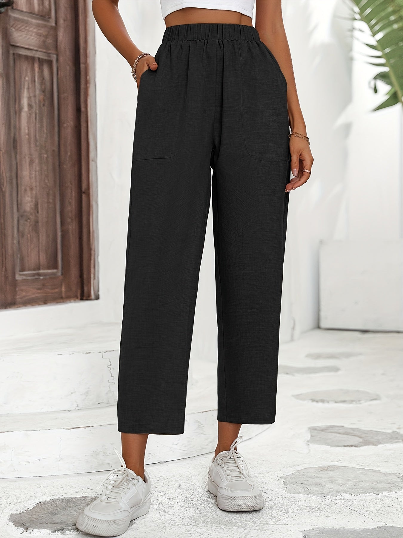 Minimalist Wide Leg High Waist Pants
