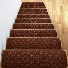 Non Slip Carpet Stair Treads 8x30 - Anti Slip Grip for Elders and Dogs