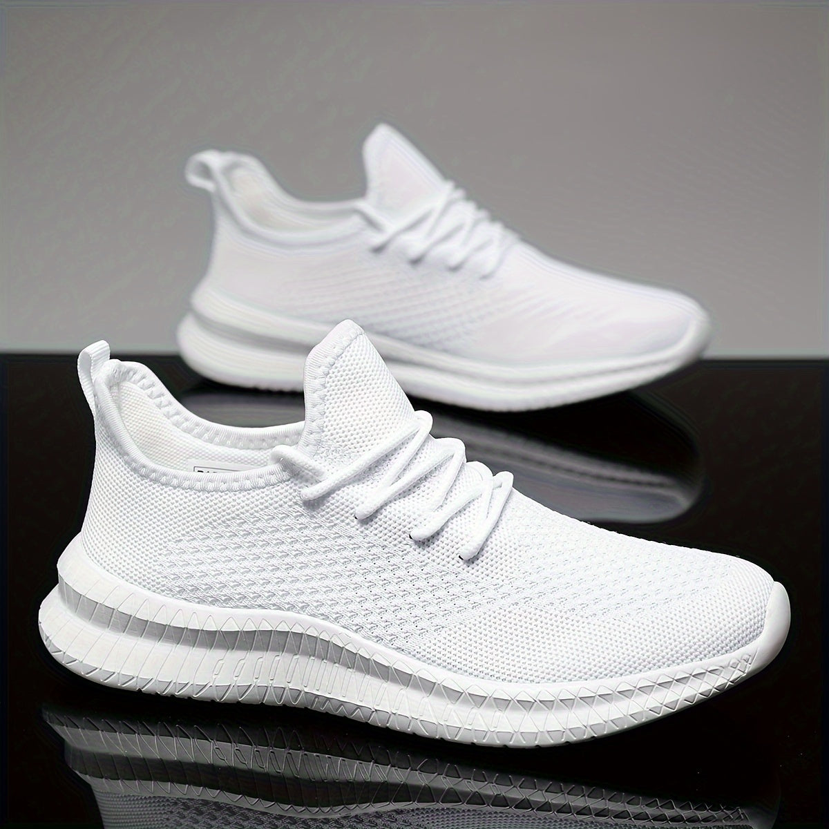 Women's Breathable Running Sports Shoes Low Top Lace Up Sneakers