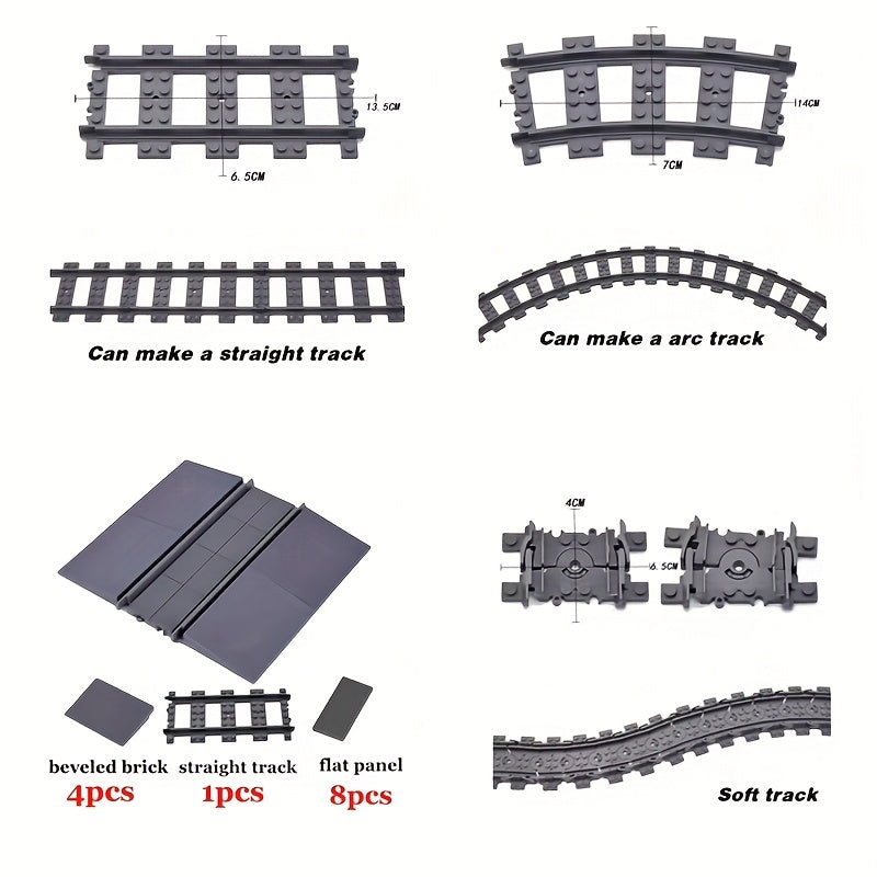 Building Block Train Track Assembly Toy - Track Accessories Set