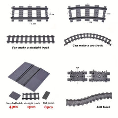 Building Block Train Track Assembly Toy - Track Accessories Set