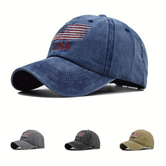American Flag Baseball Cap Classic Hat Adjustable Trucker Unisex Headwear