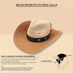 Stripe Cowboy Hat Stylish Sun Hat For Men