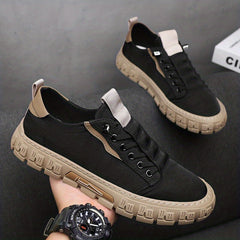 Men's Lace Up Sneakers Lightweight Comfy Non slip Skate Shoes