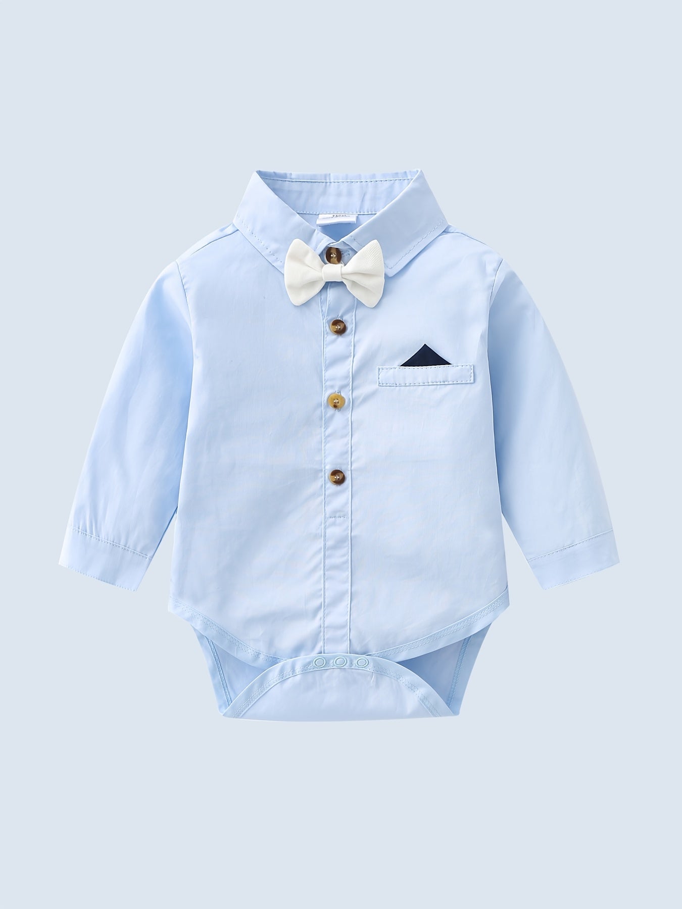 Baby Boys Gentleman Outfit Long Sleeve Bodysuit & Suspender Pants Set